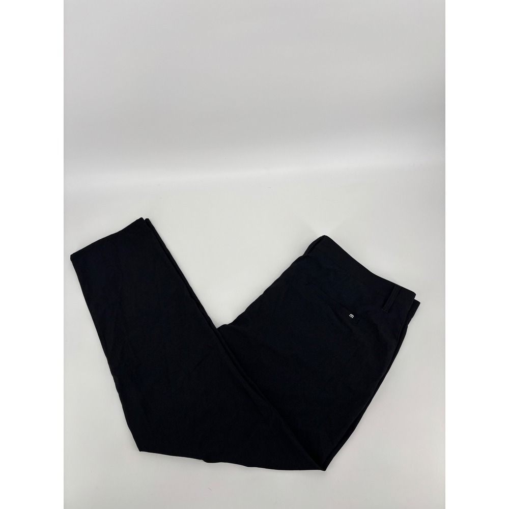 TravisMathew Mens Performance Golf Pants Charcoal Grey Micro Stripe Size 42